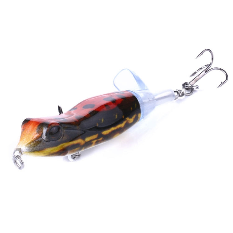 HENGJIA PE021 9.5cm/11g Frog Water Tartr Wood Bait Road Sub-Propeller Fish Bait, 1, 2, 3, 4, 5