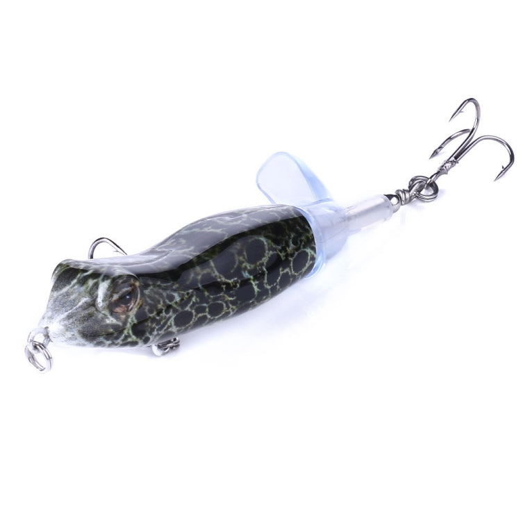 HENGJIA PE021 9.5cm/11g Frog Water Tartr Wood Bait Road Sub-Propeller Fish Bait, 1, 2, 3, 4, 5