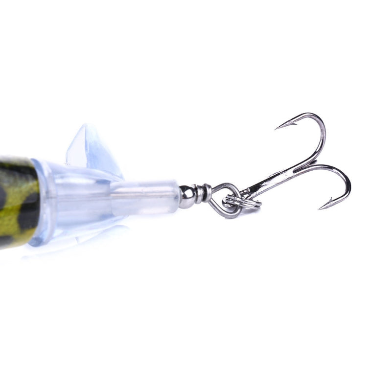 HENGJIA PE021 9.5cm/11g Frog Water Tartr Wood Bait Road Sub-Propeller Fish Bait, 1, 2, 3, 4, 5