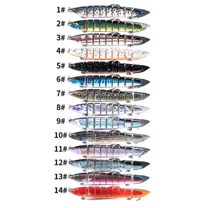 HENGJIA Multi-Segment Fish Bait Fake Fish Bait Luya Loach Bait, 1 14cm 21.4g, 2 14cm 21.4g, 3 14cm 21.4g, 4 14cm 21.4g, 5 14cm 21.4g, 6 14cm 21.4g, 7 14cm 21.4g, 8 14cm 21.4g, 9 14cm 21.4g, 10 14cm 21.4g, 11 14cm 21.4g, 12 14cm 21.4g, 13 14cm 21.4g����...