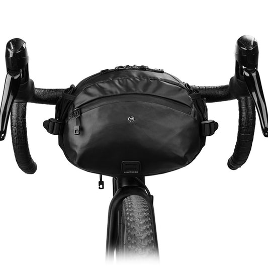 Rhinowalk X21922 Multi-Function Riding Front Handlebar Bag Road Bike Tool And Equipment Front Bag, Black, Gray