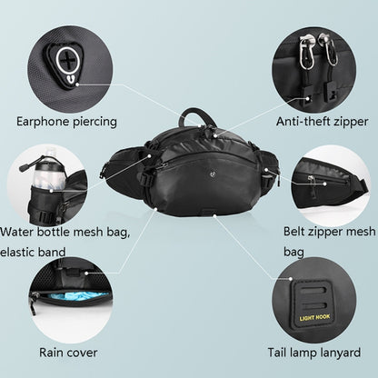 Rhinowalk X21922 Multi-Function Riding Front Handlebar Bag Road Bike Tool And Equipment Front Bag, Black, Gray