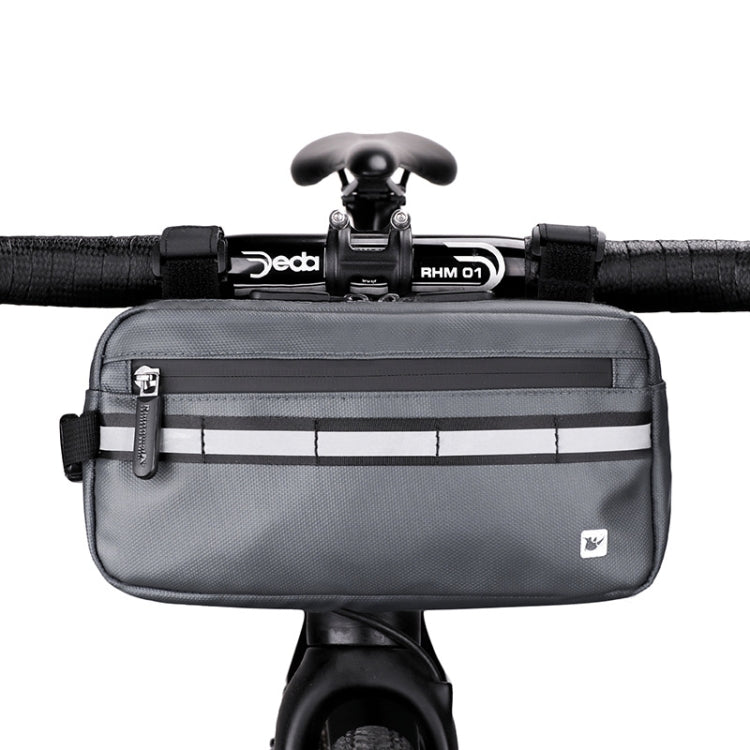 Rhinowalk X20990 Multi-Function Bicycle Front Bag, Black, Gray, Blue