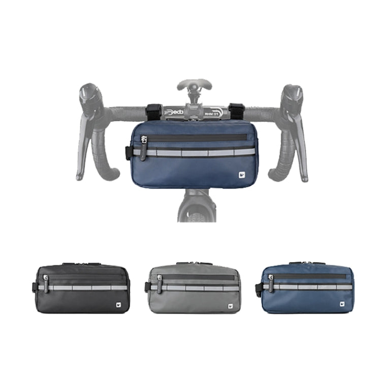 Rhinowalk X20990 Multi-Function Bicycle Front Bag, Black, Gray, Blue