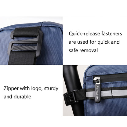 Rhinowalk X20990 Multi-Function Bicycle Front Bag, Black, Gray, Blue