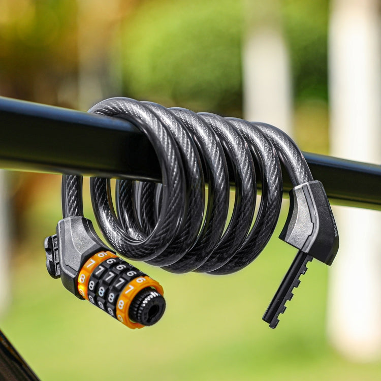 WEST BIKING YP0705061-0705062 Bicycle Password Lock Mountain Bicycle Strip Wire Anti-Theft Lock, 1.2M Four-digit, 1.5M Five-digit