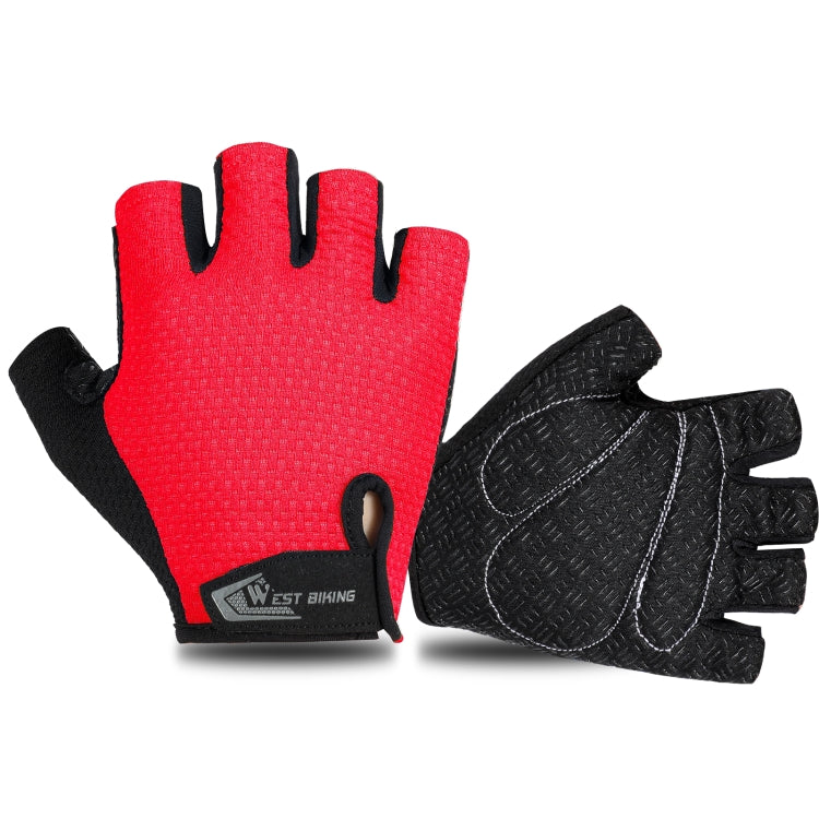 WEST BIKING YP0211218 Cycling Breathable Short Gloves Non-Slip Half Finger Gloves, M, L, XL, 2XL