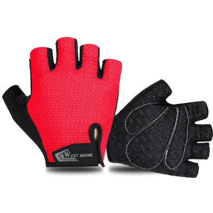 WEST BIKING YP0211218 Cycling Breathable Short Gloves Non-Slip Half Finger Gloves, M, L, XL, 2XL
