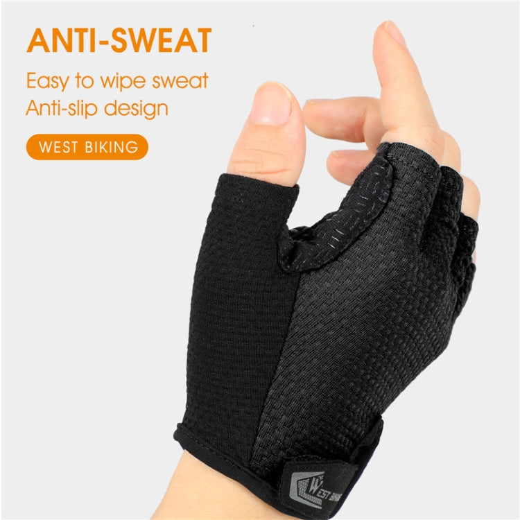 WEST BIKING YP0211218 Cycling Breathable Short Gloves Non-Slip Half Finger Gloves, M, L, XL, 2XL