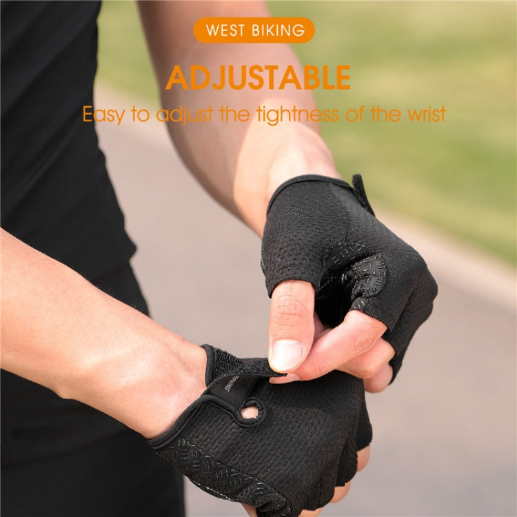 WEST BIKING YP0211218 Cycling Breathable Short Gloves Non-Slip Half Finger Gloves, M, L, XL, 2XL