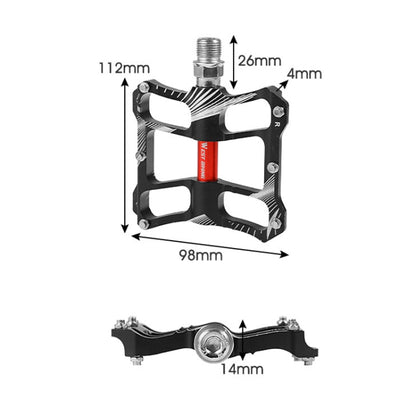 WEST BIKING YP0802080 Bicycle Aluminum Alloy Pedal Riding Foot Pedal Bicycle Accessories, YP0802080