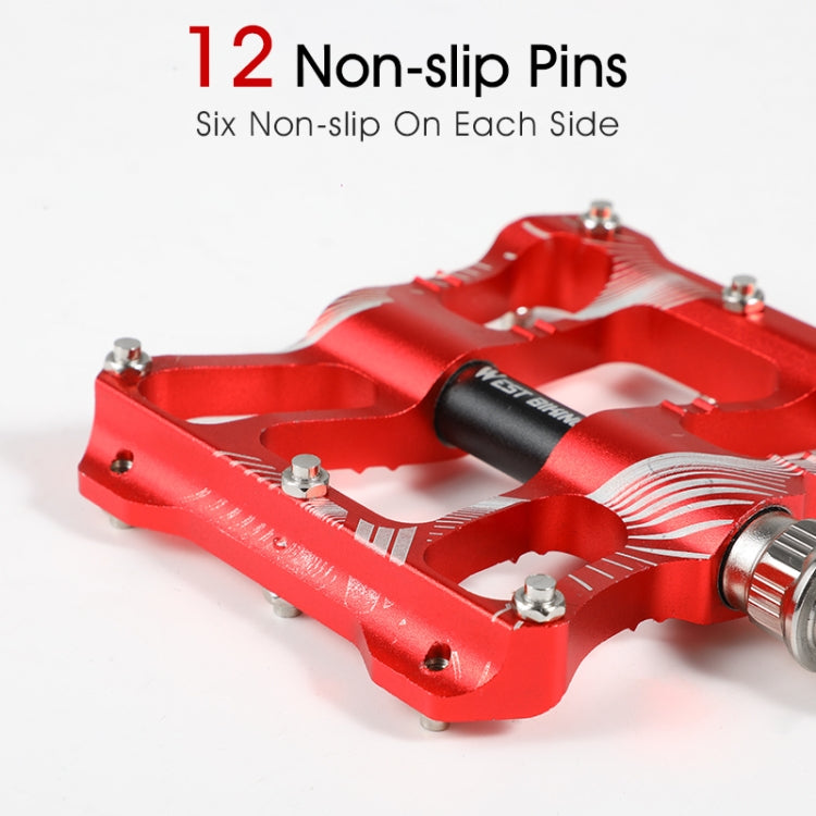 WEST BIKING YP0802080 Bicycle Aluminum Alloy Pedal Riding Foot Pedal Bicycle Accessories, YP0802080