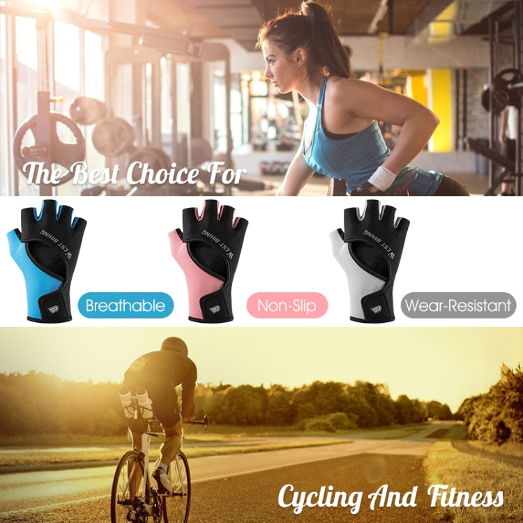 WEST BIKING YP0211217 Cycling Breathable Silicone Palm Gloves Fitness Training Wrist Guard Sports Gloves, M, L, XL