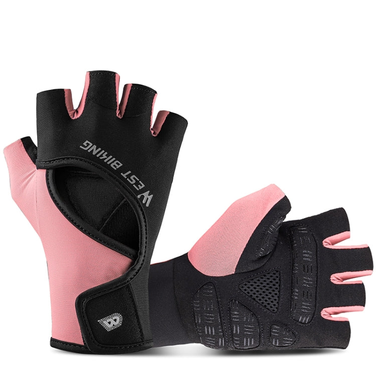 WEST BIKING YP0211217 Cycling Breathable Silicone Palm Gloves Fitness Training Wrist Guard Sports Gloves, M, L, XL