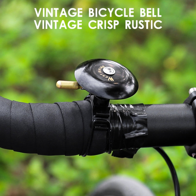 WEST BIKING P0706046B Biking Bike Bell Mountain Earth Road Dead Fly Vintage Bell, WEST BIKING P0706046B (Black), WEST BIKING P0706046B (Golden)