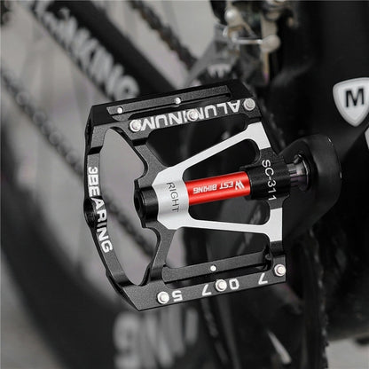 1pair WEST BIKING YP0802083 Mountain Bike Aluminum Alloy Pedal Lightweight Bearing Foot Pedal
