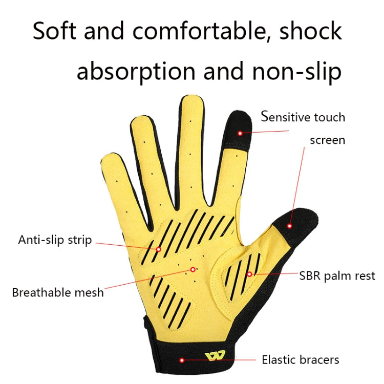 WEST BIKING YP0211209 Bicycle Gloves Shock Absorber Anti-Slip Touch Screen Glove, M, L, XL
