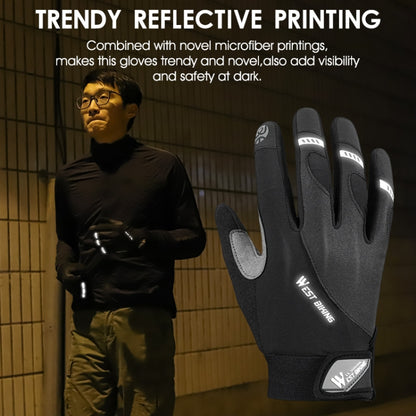 WEST BIKING YP0211209 Bicycle Gloves Shock Absorber Anti-Slip Touch Screen Glove, M, L, XL