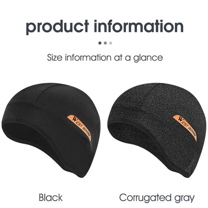 West Biking YP0201294 Summer Ice Silk Hat Riding Windproof Hood Breathable And Quick-Drying Helmet Lining Cap, Ice Silk Hat Riding Cap(Black), Ice Silk Hat Riding Cap(Gray)