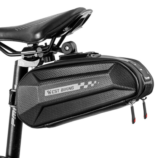 West Biking Cycling Tail Bag Bicycle Hard Shell Bag Quick Release Bracket Bag Silicone Non-Slip Large Capacity Tail Bag, YP0707262