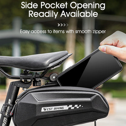 West Biking Cycling Tail Bag Bicycle Hard Shell Bag Quick Release Bracket Bag Silicone Non-Slip Large Capacity Tail Bag, YP0707262