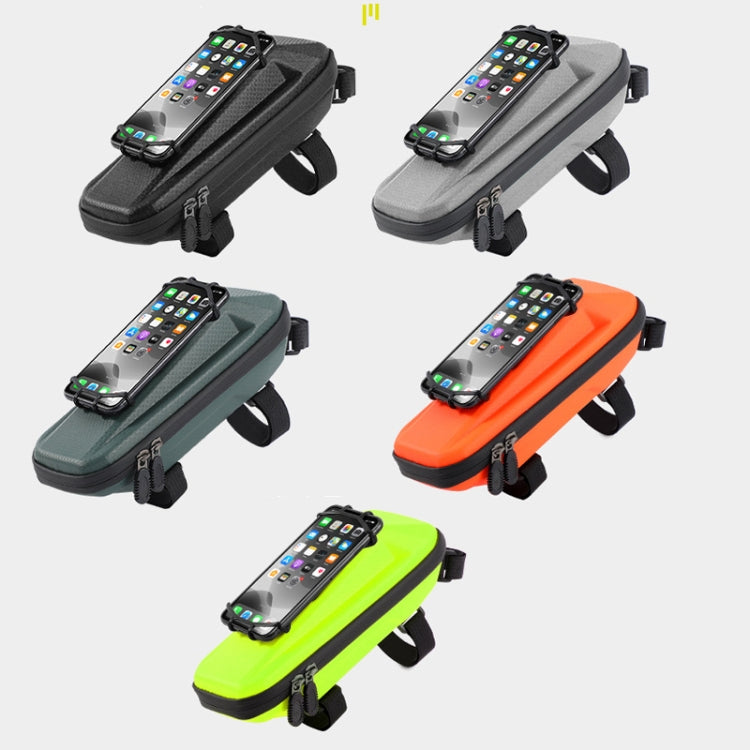 WEST BIKING YP0707263 Bicycle Outdoor Front Beam Bag EVA Hard Shell Phone Bag, Black, Dark Green, Orange, Fluorescent yellow, Gray