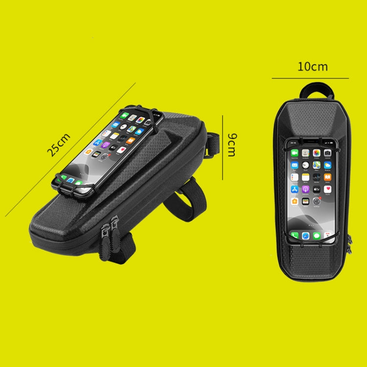 WEST BIKING YP0707263 Bicycle Outdoor Front Beam Bag EVA Hard Shell Phone Bag, Black, Dark Green, Orange, Fluorescent yellow, Gray
