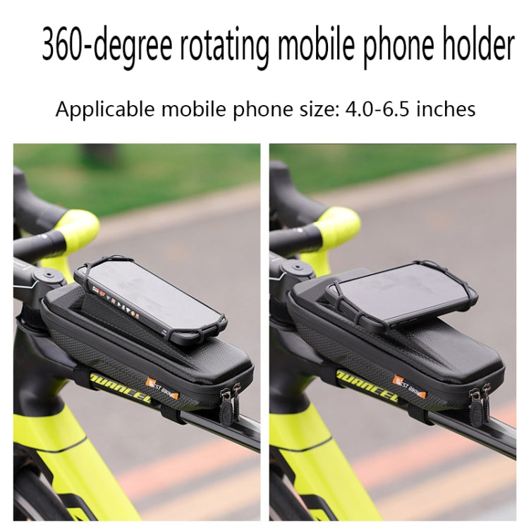 WEST BIKING YP0707263 Bicycle Outdoor Front Beam Bag EVA Hard Shell Phone Bag, Black, Dark Green, Orange, Fluorescent yellow, Gray