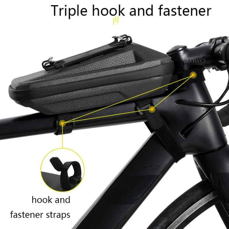 WEST BIKING YP0707263 Bicycle Outdoor Front Beam Bag EVA Hard Shell Phone Bag, Black, Dark Green, Orange, Fluorescent yellow, Gray