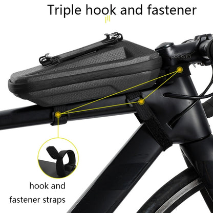 WEST BIKING YP0707263 Bicycle Outdoor Front Beam Bag EVA Hard Shell Phone Bag, Black, Dark Green, Orange, Fluorescent yellow, Gray