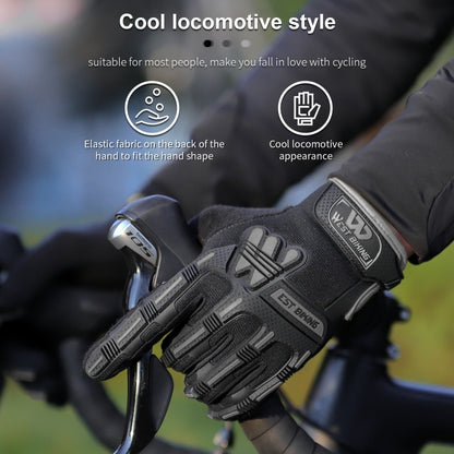 WEST BIKING YP0211208 Riding Gloves Motorcycle Bike Long Finger Non-Slip Touch Screen Gloves, M, L, XL