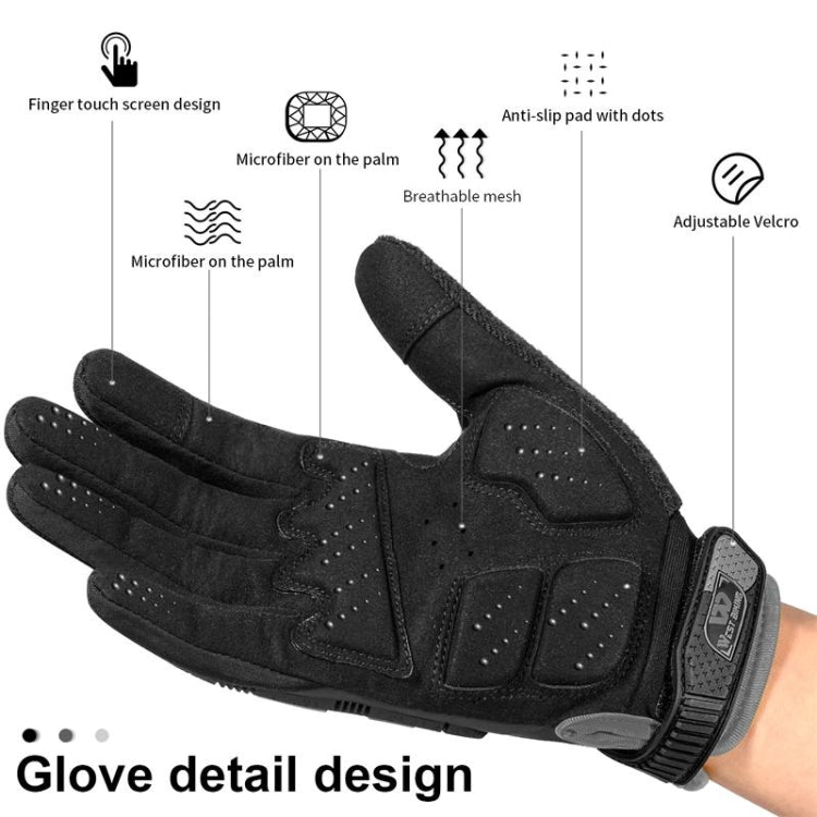 WEST BIKING YP0211208 Riding Gloves Motorcycle Bike Long Finger Non-Slip Touch Screen Gloves, M, L, XL