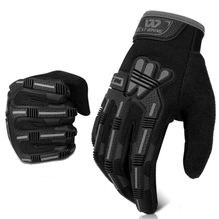 WEST BIKING YP0211208 Riding Gloves Motorcycle Bike Long Finger Non-Slip Touch Screen Gloves, M, L, XL