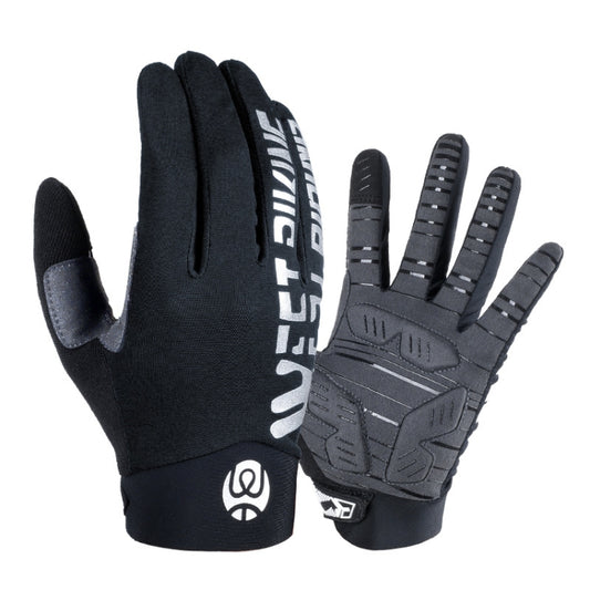 WEST BIKING YP0211214 Long Finger Shock Absorption Non-Slip Touch Screen Gloves Cycling Sports Gloves, M, L, XL