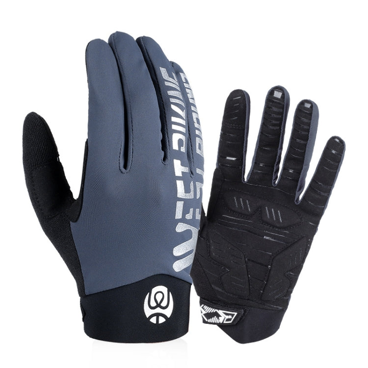 WEST BIKING YP0211214 Long Finger Shock Absorption Non-Slip Touch Screen Gloves Cycling Sports Gloves, M, L, XL