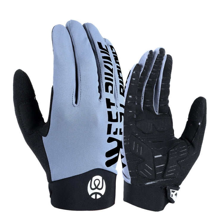 WEST BIKING YP0211214 Long Finger Shock Absorption Non-Slip Touch Screen Gloves Cycling Sports Gloves, M, L, XL