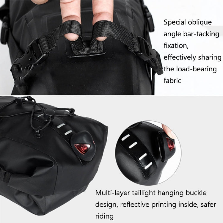 Rhinowalk RK19511 Full Waterproof Bicycle Saddle Tail Bag Big Capacity Road Bike Bag, RK19511 Black 10L, RK19512 Black 5L, RK19513 Black 13L