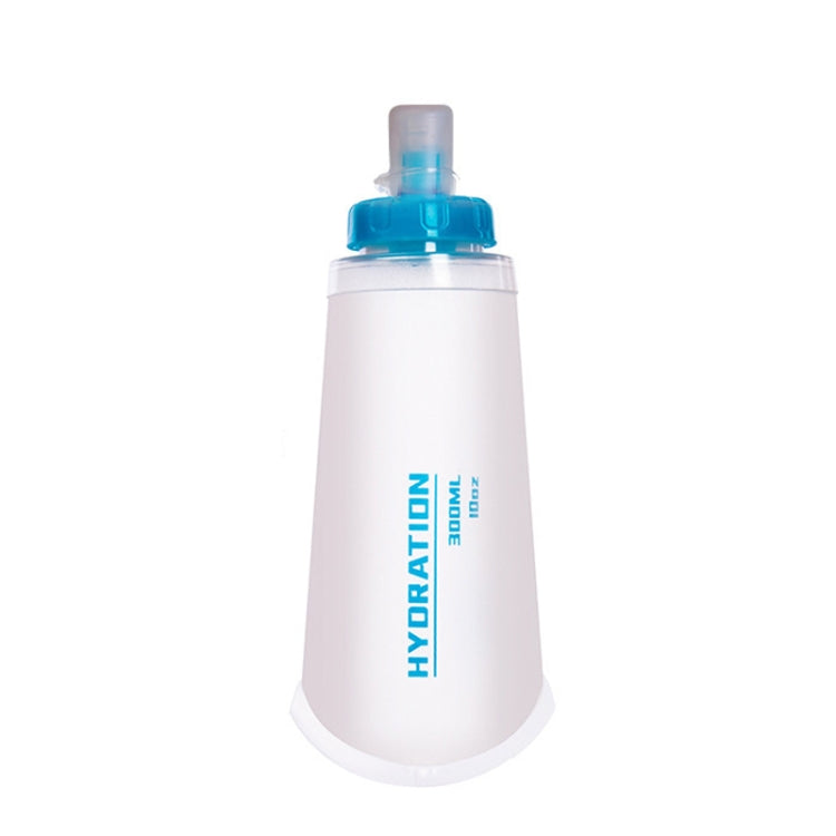AFISHTOUR TPU Outdoor Sports Soft Water Bag Marathon Water Bottle Folding Water Bag, Capacity:, 400ml (Blue), 400ml (Transparent), 300ml (Blue), 300ml (Transparent)