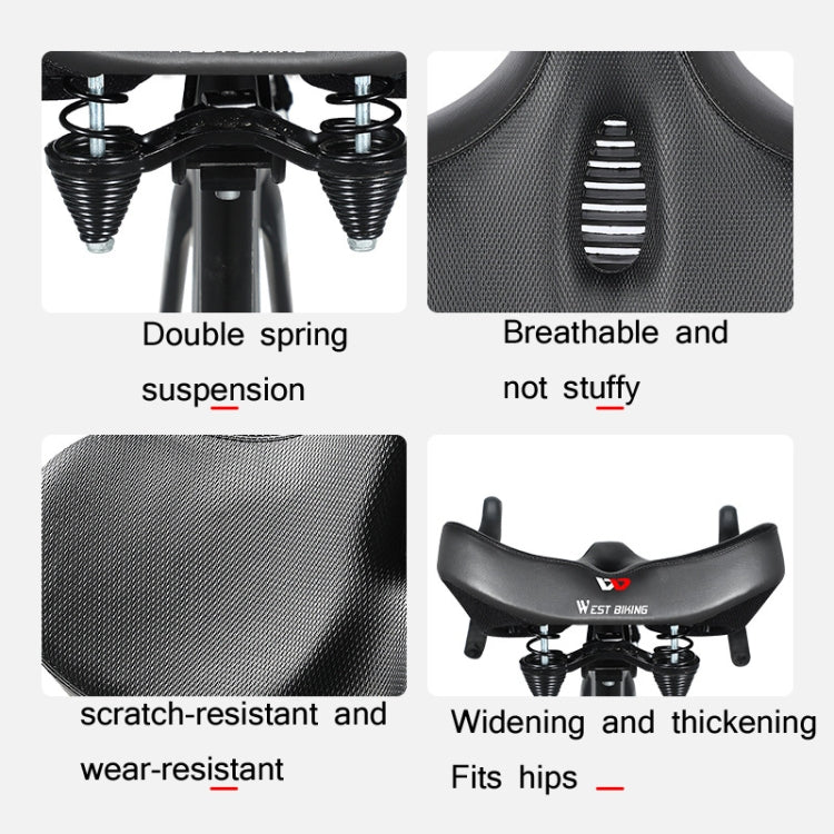 WEST BIKING Bicycle Riding Big Butt Comfortable Saddle, YP0801119, YP0801120