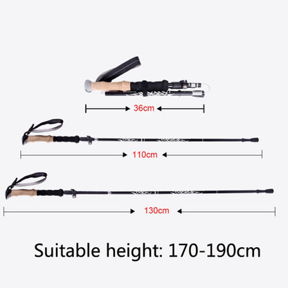 TUOBEIS TBS-006 Trekking Pole Ultra-Light Folding Trekking Mountain Climbing Crutch, TBS-006