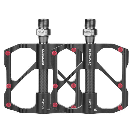 1 Pair PROMEND Bicycle Road Bike Mountain Bike 3 Palin Carbon Fiber Bearing Pedal, PD-M86C, PD-R87C