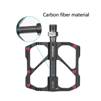 1 Pair PROMEND Bicycle Road Bike Mountain Bike 3 Palin Carbon Fiber Bearing Pedal, PD-M86C, PD-R87C