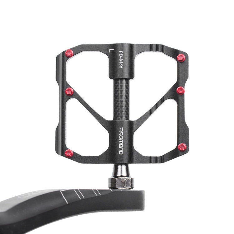 1 Pair PROMEND Bicycle Road Bike Mountain Bike 3 Palin Carbon Fiber Bearing Pedal, PD-M86C, PD-R87C