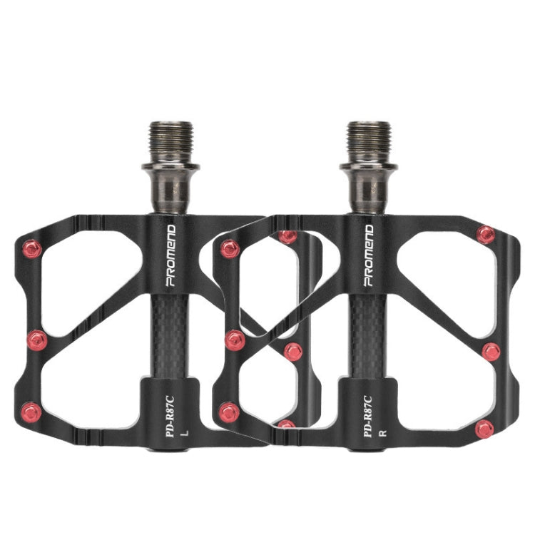 1 Pair PROMEND Bicycle Road Bike Mountain Bike 3 Palin Carbon Fiber Bearing Pedal, PD-M86C, PD-R87C