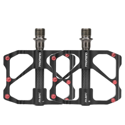 1 Pair PROMEND Bicycle Road Bike Mountain Bike 3 Palin Carbon Fiber Bearing Pedal, PD-M86C, PD-R87C