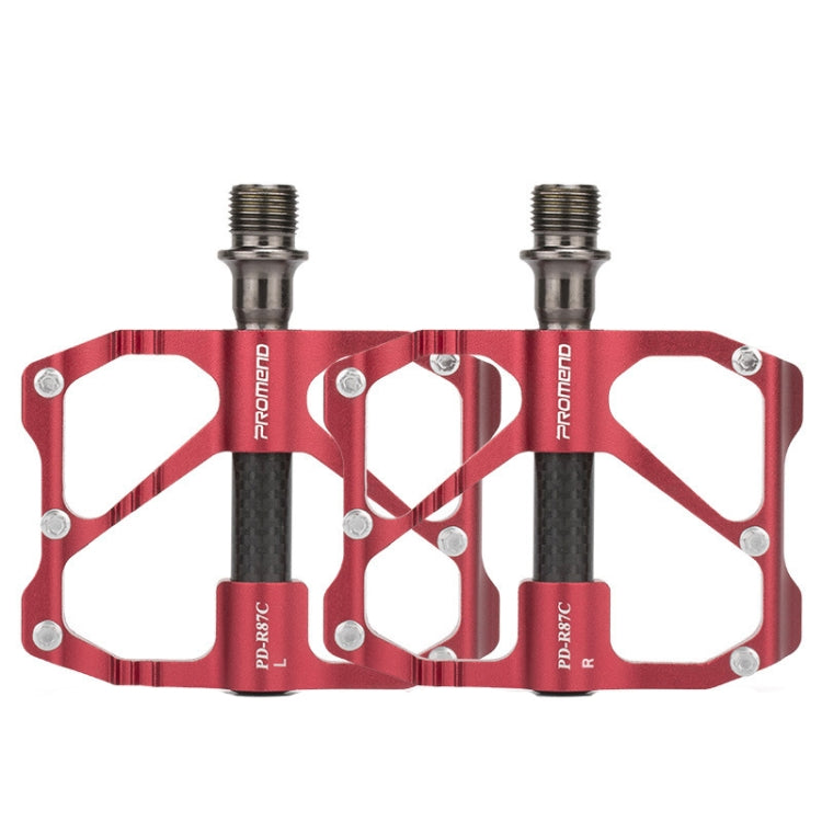 1 Pair PROMEND Bicycle Road Bike Mountain Bike 3 Palin Carbon Fiber Bearing Pedal, PD-M86C, PD-R87C