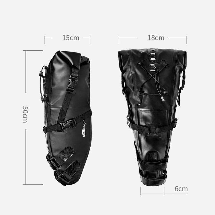 AFISHTOUR FB2040 13L Bicycle Big Tail Bag Big Large Capacity Long-Distance Cycling Saddle Bag, 13L