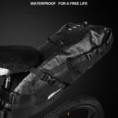 AFISHTOUR FB2040 13L Bicycle Big Tail Bag Big Large Capacity Long-Distance Cycling Saddle Bag, 13L