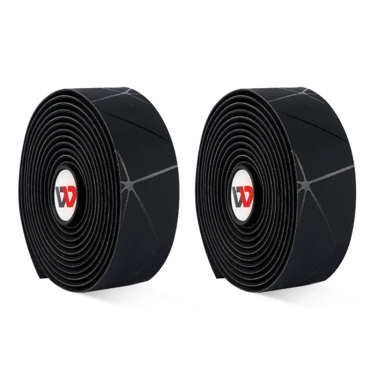 1 Pair WEST BIKING YP0804059 Road Bike Color Line Bar Belt PU Non-Slip Riding Bar Belt, Black Color, Silver Color, Red Black, White Color, Pure Black, Blue Black