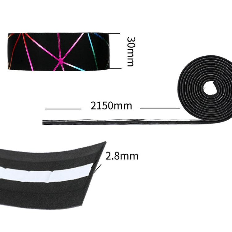 1 Pair WEST BIKING YP0804059 Road Bike Color Line Bar Belt PU Non-Slip Riding Bar Belt, Black Color, Silver Color, Red Black, White Color, Pure Black, Blue Black